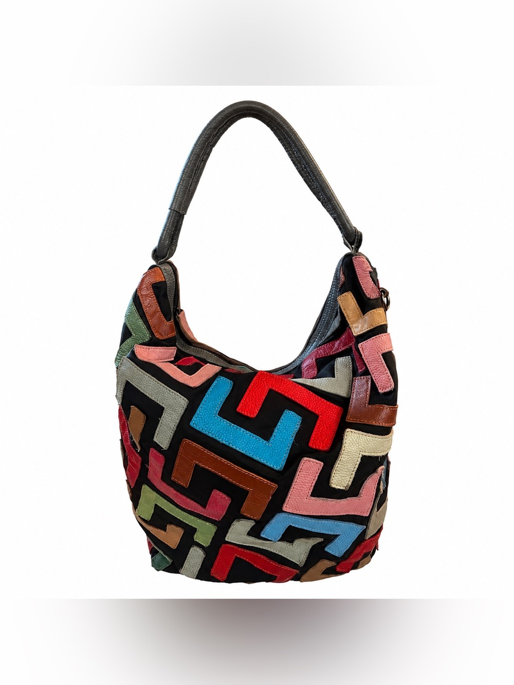Jumbo Multicolor Abstract Hobo Bag